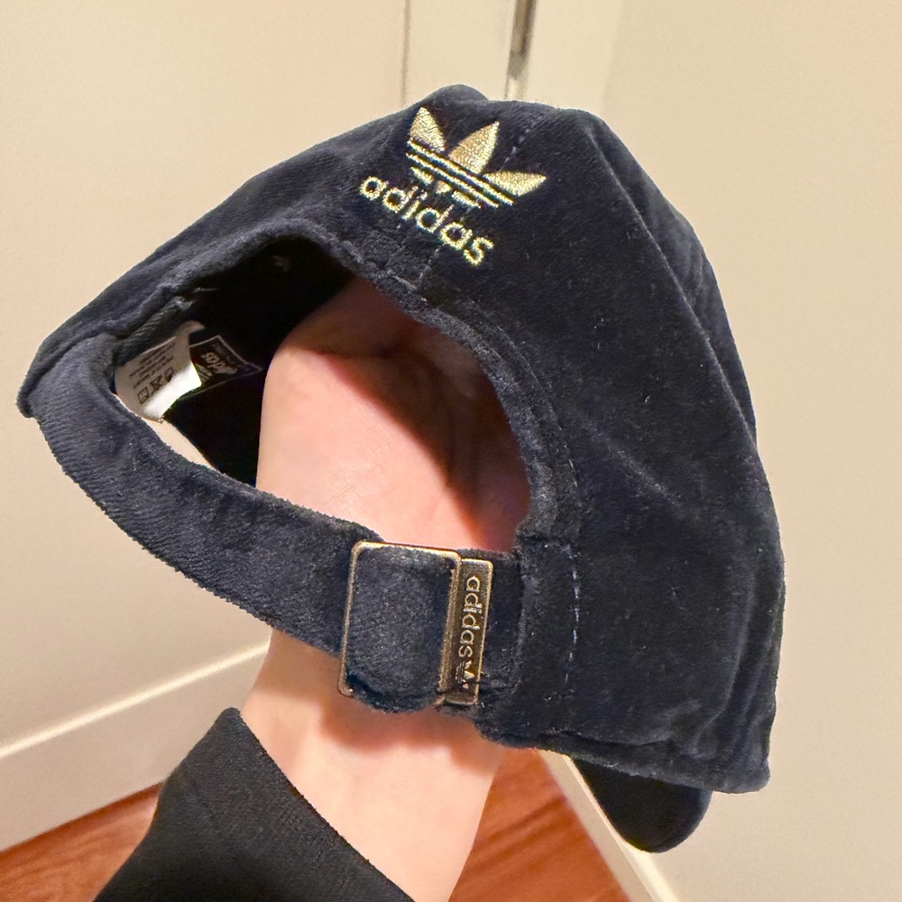 Adidas Originals Velvet Baseball Cap • Gold Trefoil - Picture 3 of 5
